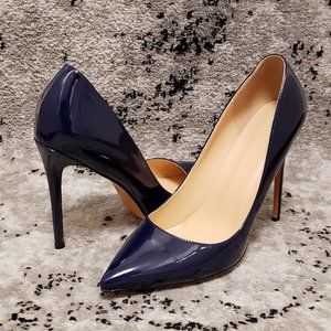 Onlymaker Dark Purple Patent Stiletto Pump 13